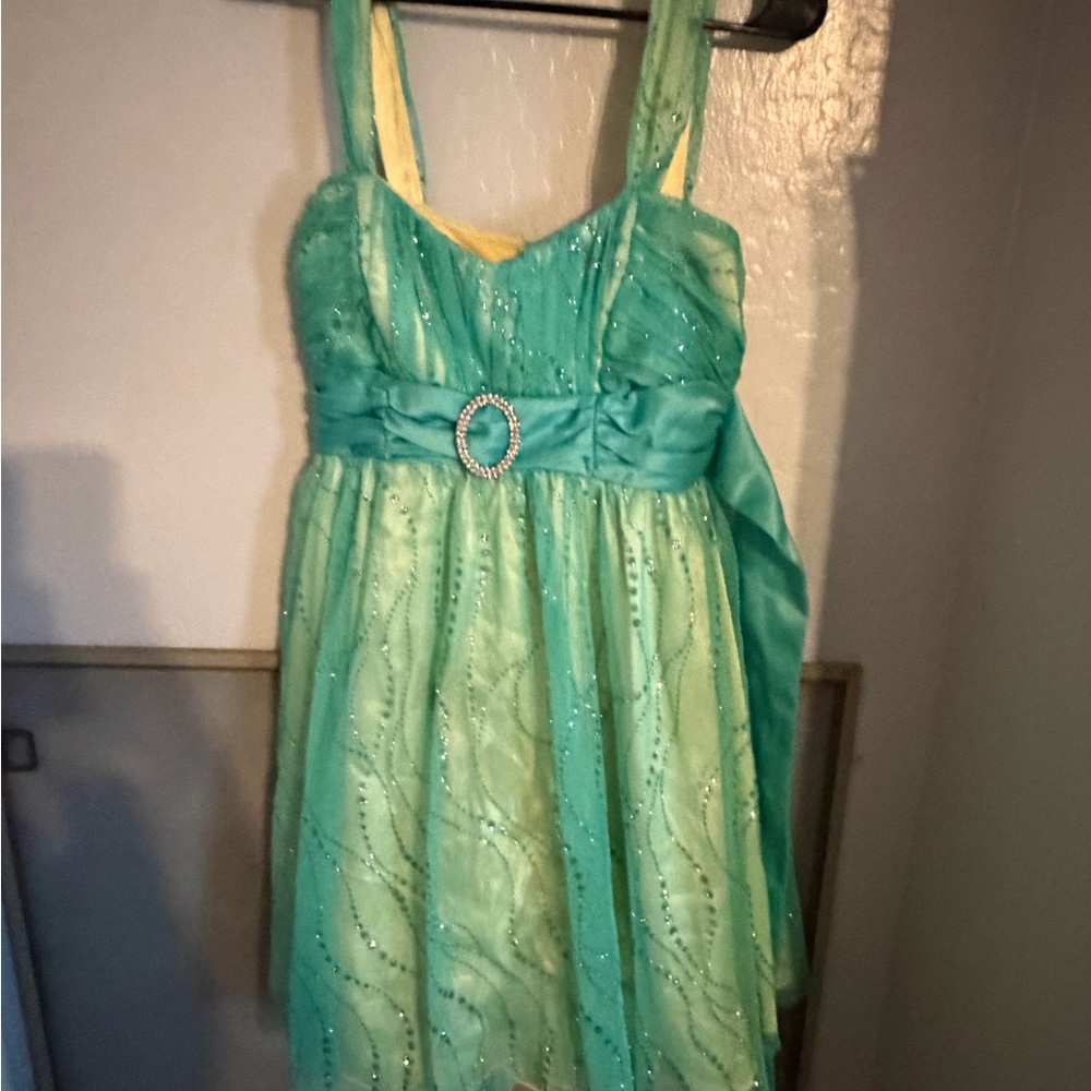 Jodi Kristopher Green Kids Dress with Rhinestone Accent
